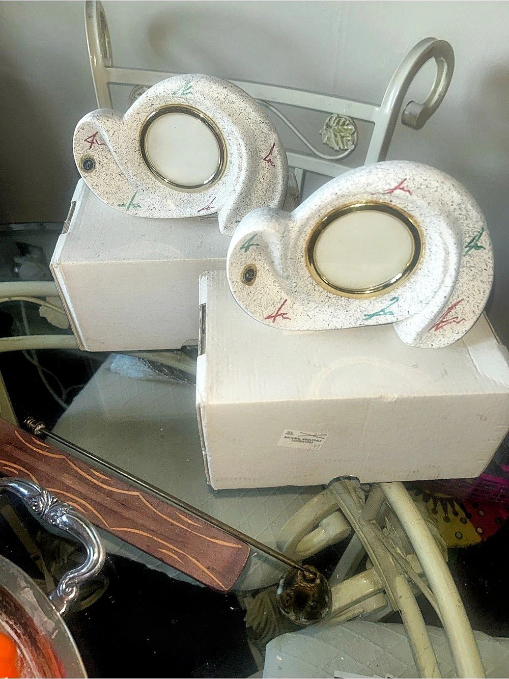 C.A.M. Giusti White Sculptural Picture Frames  Set of 2